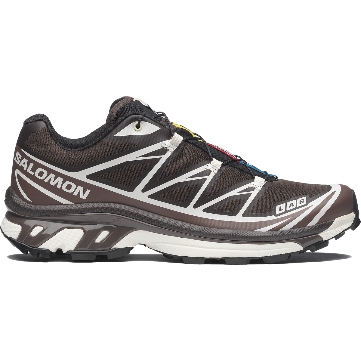 Salomon XT-6 Black Coffee French Roast Vanilla Ice side view